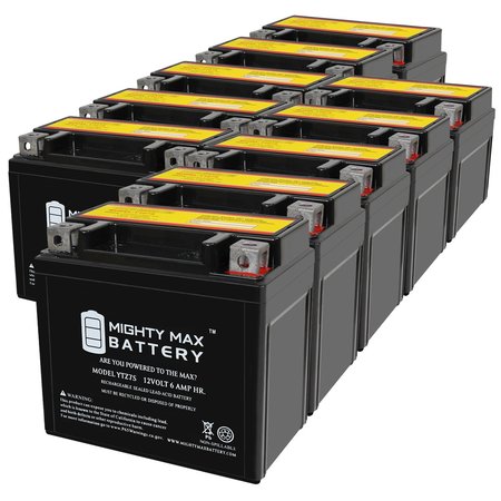 YTZ7S 12V 6AH Replacement Battery compatible with Kawasaki 90 KFX90 21-22 -  10PK